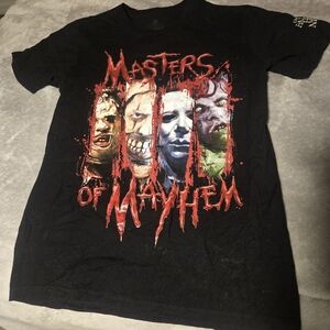 Universal Black Graphic Tee - Masters of Mayhem